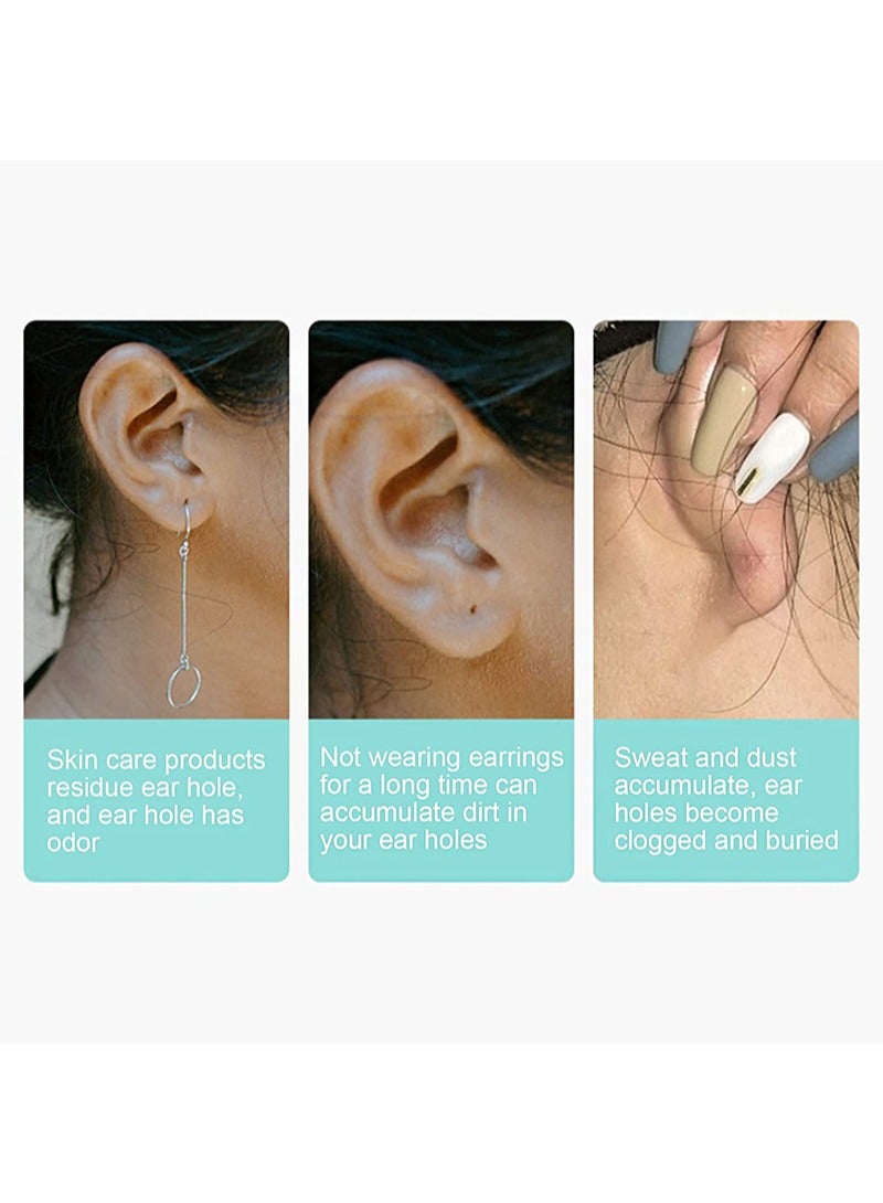 هالونهي 70 عبوة من خط تنظيف ثقب الأذن ، يمكن التخلص منها بعد ثقب 25 مللي سائل منظف للعناية ، مزيل رائحة النعناع ، مجموعة العناية بالأذن للفتيات والنساء - Image 3