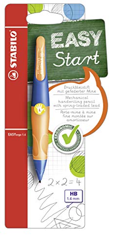 STABILO Ergonomic Mechanical Pencil EASYergo 14 LeftHanded UltramarineNeon Orange - Image 1