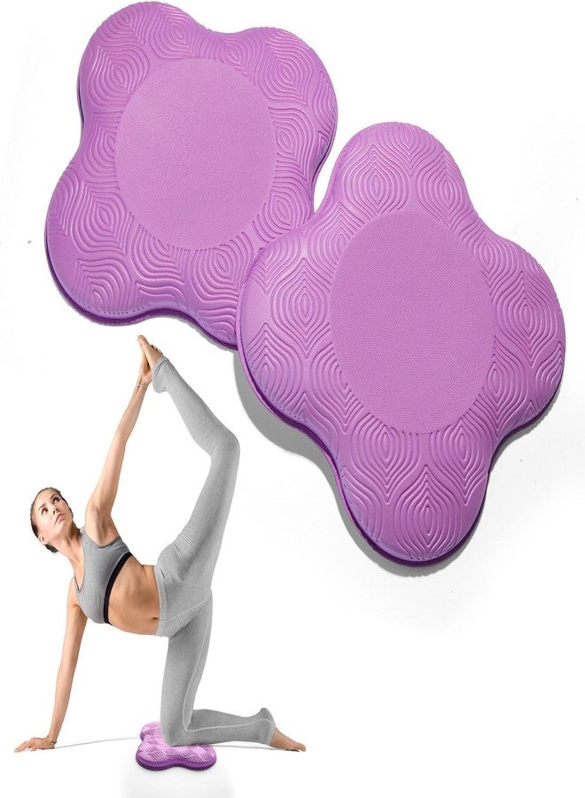 BSITFOW Yoga Knee Pad for Exercise Elbow Cushion Pad Premium EVA Material for Yoga, Meditation, Pilates, Exercise & Workout Knee Cushion For yoga pad (20x20cm) (Pack of 2) (Purle) - Image 1