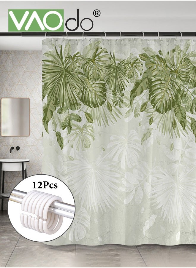 VAOdo Shower Curtain with Rustproof Metal Gromme Waterproof Decorative Shower Liner Heavy Duty Shower Curtain Giveaway Plastic hook 180*200CM  - Image 1