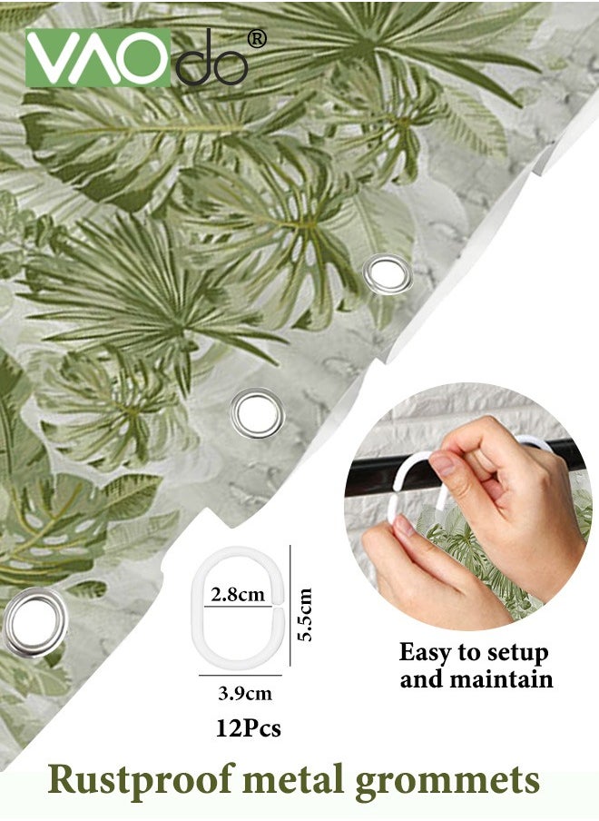 VAOdo Shower Curtain with Rustproof Metal Gromme Waterproof Decorative Shower Liner Heavy Duty Shower Curtain Giveaway Plastic hook 180*200CM  - Image 3