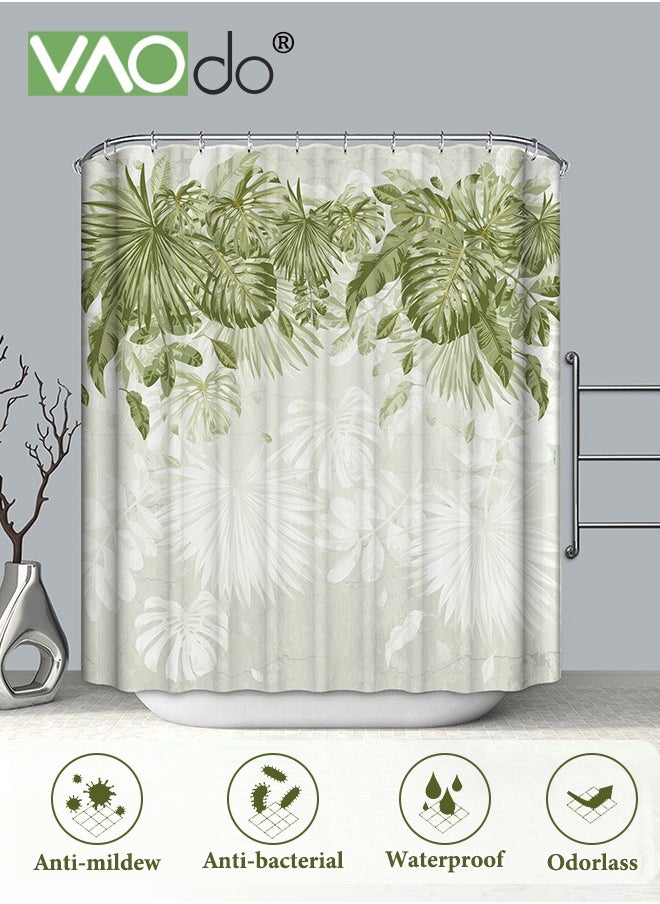 VAOdo Shower Curtain with Rustproof Metal Gromme Waterproof Decorative Shower Liner Heavy Duty Shower Curtain Giveaway Plastic hook 180*200CM  - Image 4
