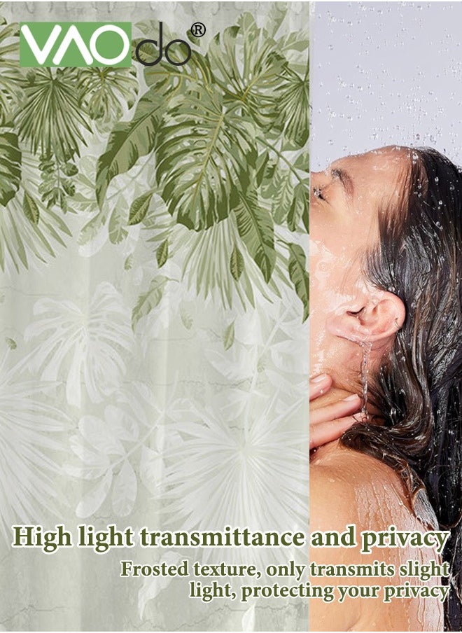 VAOdo Shower Curtain with Rustproof Metal Gromme Waterproof Decorative Shower Liner Heavy Duty Shower Curtain Giveaway Plastic hook 180*200CM  - Image 2