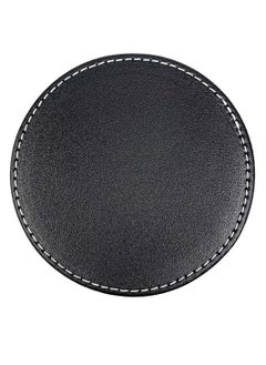 Y&D PU Black Leather Coasters, Coasters Set of 6 with Holder, for Drinks, Heat-resistance Mats, Coffee Coaster, Protect Furniture, Holding Cups, Sports Bottles  - Image 4