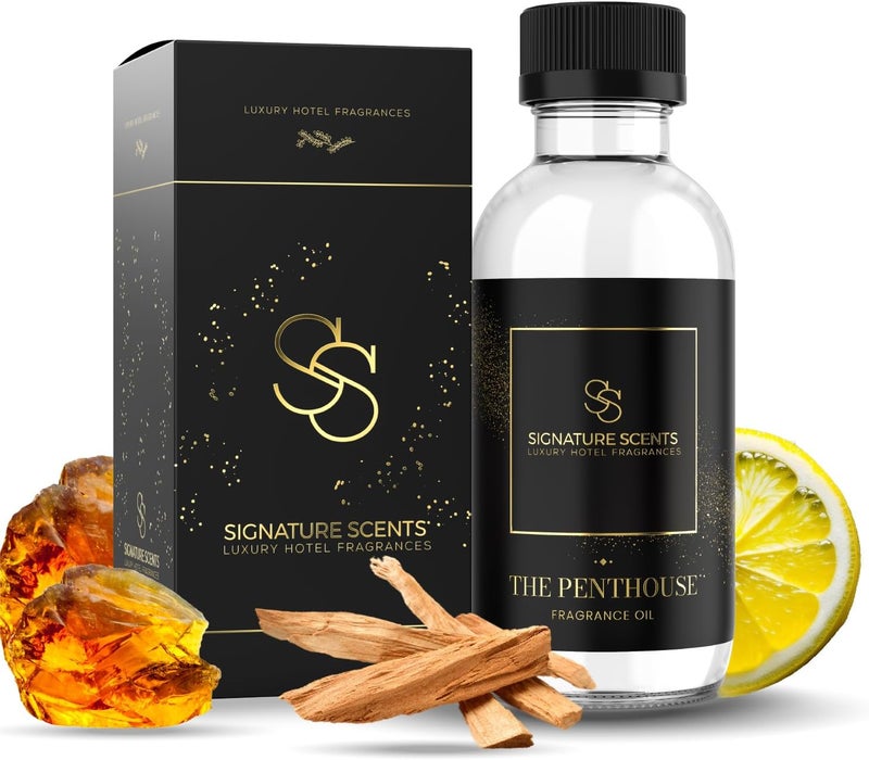 Signature Scents زيت معطر فاخر للفنادق والمنازل - زيوت عطرية للاستخدام مع جهاز توزيع الزيوت الأساسية في المنزل - مزيج زيت معطر (البنتهاوس) 4.05 أونصة سائلة (120 مل)
