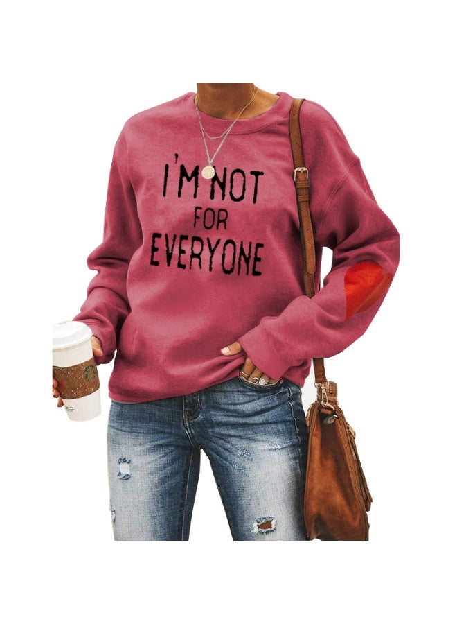 'I'M NOT FOR EVERYONE' Printed Long Sleeve Shirts for Women T-shirt Letter Graphic Tops - Image 1