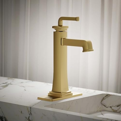 KOHLER 264304N2MB K264304N2MB Riff Tall SingleHandle Bathroom Sink Faucet 5 gpm Vibrant Brushed Moderne Brass - Image 3
