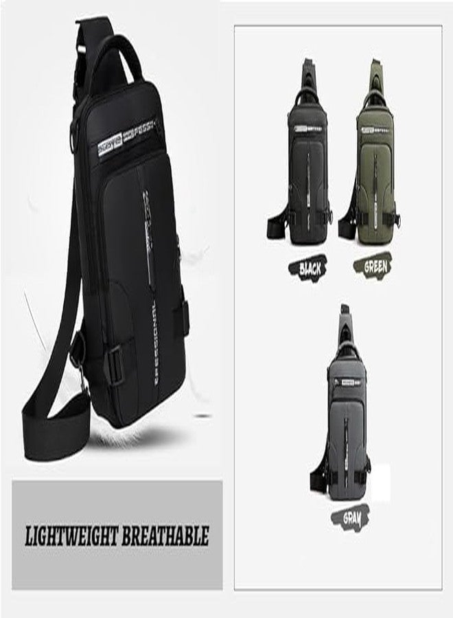 STESHWK Shoulder Backpack for Hiking Sports Running Travel With Rucksack Bicycle Sport Men and Women Messenger Bags Waterproof Casual Shoulder Bag (Black) - Image 3