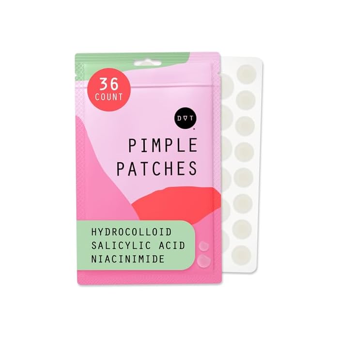 Pixie Hydrocolloid Pimple Patches for Face - Invisible Blemish Patches with Salicylic Acid, Vitamin C, Tea Tree Oil & Niacinamide - Ultra-Thin Cosmetic Spot Patches (8 & 12mm, 36 count)