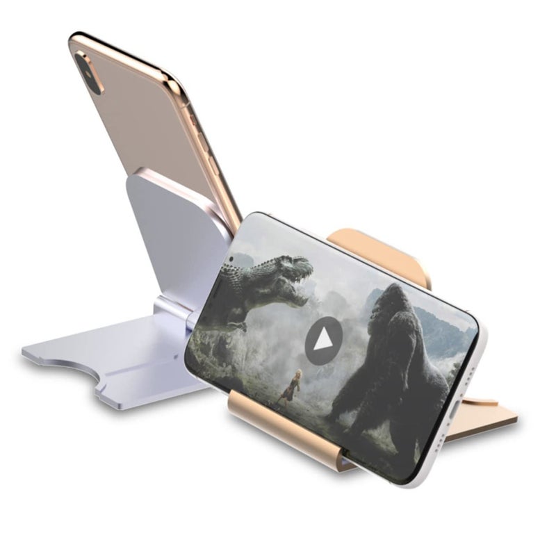 Universal Mobile Phone Tablet Holder Desktop Stand 2 Pack Portable Adjustable - Image 3
