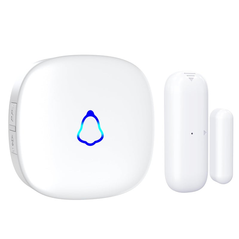 METAK Door Chime Wireless Door Open Contact Sensor Alarm with 500 FT Range 58 Chimes and 5 Volume Levels for BusinessStoreHomeOffice When Entering 1 Transmitter 1 Plugin Receiver