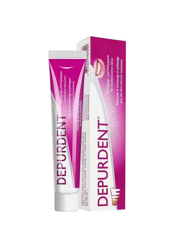 DEPURDENT Clean and Polish 50 ml Toothpaste - Erase Plaque, Tea Stains. Solve Teeth Discoloration, Achieve Stunning Tooth Whitening  - Image 1