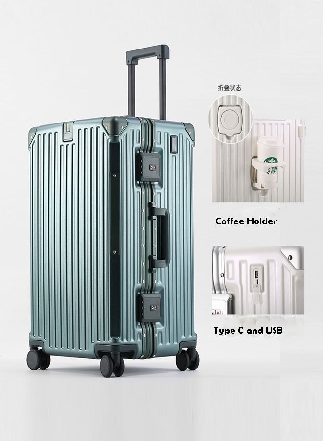 NKX Premium Expandable Aluminum Frame ABS and PC Suitcase with USB Charging Port and C Type 32 Inch - Image 2