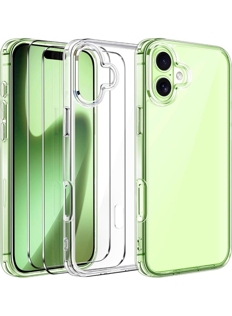 Raxoom 3-in-1 Clear Case for Case 17 (6.3-Inch) with Camera Lens Cover & 2 Pack Tempered Glass Screen Protector â€“ Slim Soft TPU Shockproof Anti-Scratch Silicone Protective Set - Image 1