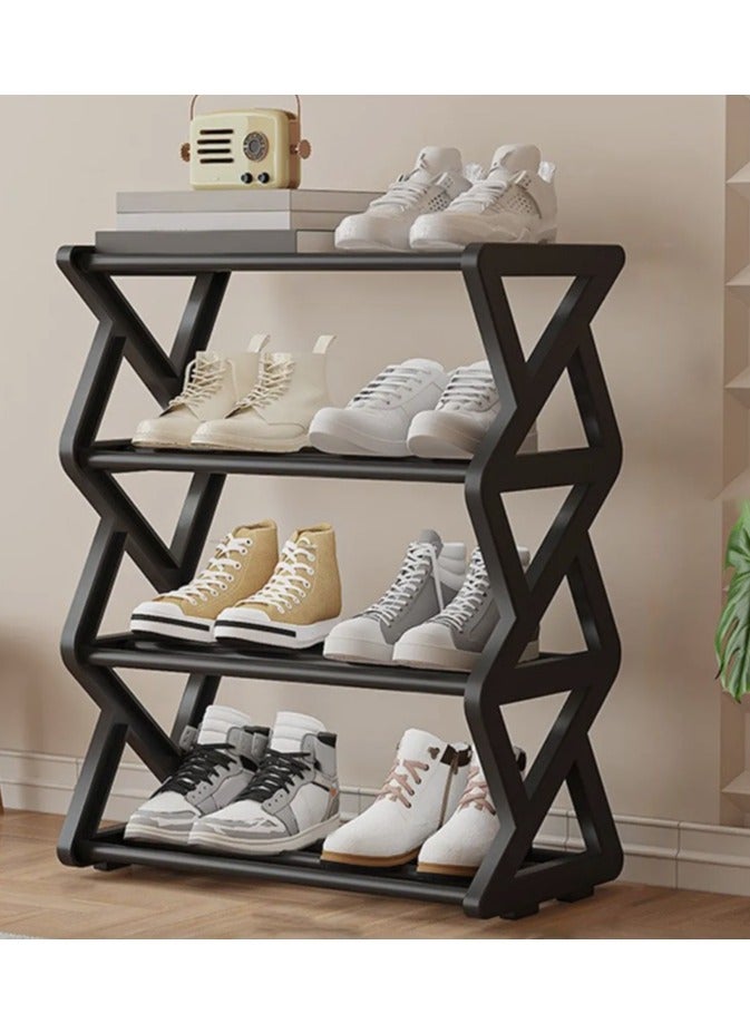 FFD 4-Tier Shoe Rack Organizer – Holds 16 Pairs, Tool-Free Assembly, Ventilated Shelves, Space-Saving Design for Entryway, Bedroom, Closet – Non-Slip Feet, Slim Profile, Easy Setup - Image 4