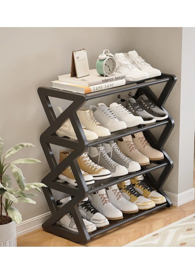 FFD 4-Tier Shoe Rack Organizer – Holds 16 Pairs, Tool-Free Assembly, Ventilated Shelves, Space-Saving Design for Entryway, Bedroom, Closet – Non-Slip Feet, Slim Profile, Easy Setup - Image 3