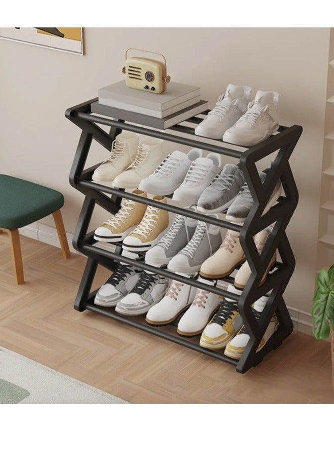 FFD 4-Tier Shoe Rack Organizer – Holds 16 Pairs, Tool-Free Assembly, Ventilated Shelves, Space-Saving Design for Entryway, Bedroom, Closet – Non-Slip Feet, Slim Profile, Easy Setup - Image 5