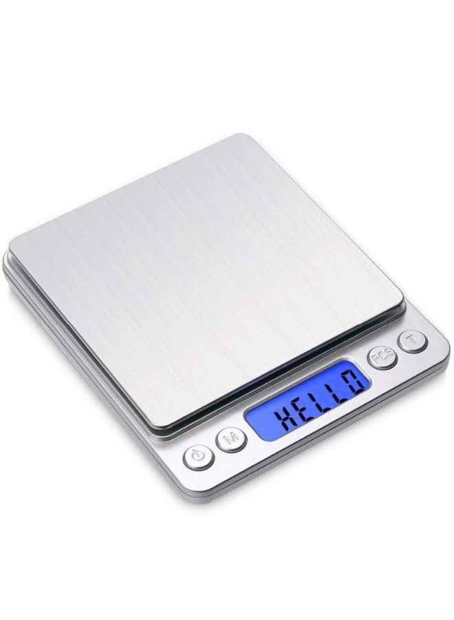 مقياس المطبخ الرقمي ، مقياس المصغر / الجيب ، 500g 0.01g مقياس المجوهرات الغذائية الصغيرة عالية الدقة مع منصة ، شاشة LCD ، ميزات القطرة و PCS - Image 1