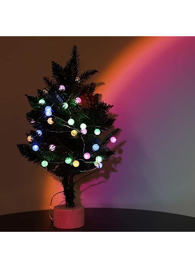 The Bros LED Globe String Lights, Crackle Ball Lights Holiday Waterproof Decorative Lights White USB Operated Fairy Lights Indoor Outdoor for Home, Parties, Weddings, Garden (Color USB 16FT 50LED)  - Image 4
