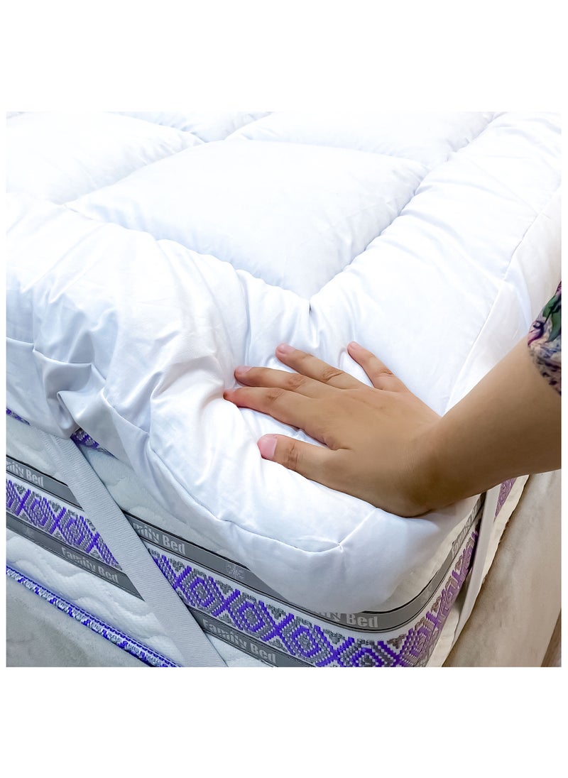 Family Bed Mattress Topper Fiber Size 110 × 190 × 8 cm  - Image 2