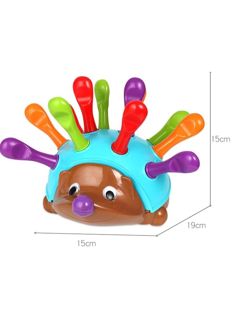 دوركو الجريش مع 12 أدوات تعلم سبايكس ، لعبة تعلم مونتيسوري للأطفال الصغار ، محرك دقيق وأجهزة حسية للأولاد والبنات - Image 3