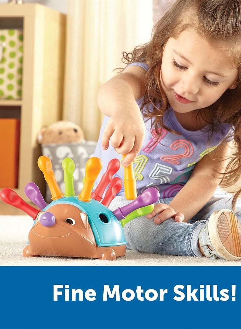 دوركو الجريش مع 12 أدوات تعلم سبايكس ، لعبة تعلم مونتيسوري للأطفال الصغار ، محرك دقيق وأجهزة حسية للأولاد والبنات - Image 4