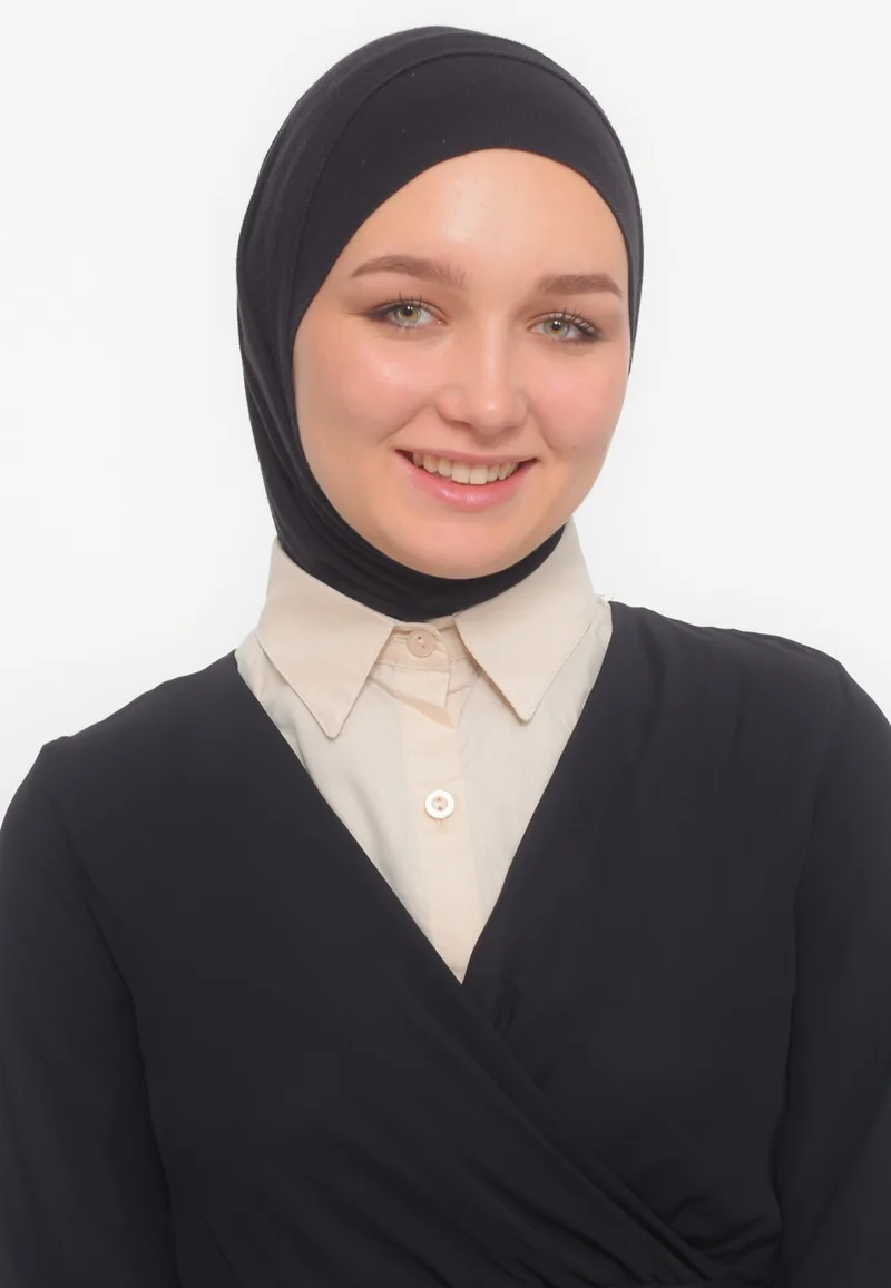 Altobeh Women Plain Shirt Collar Ready-made Hijab Inner Neck Collar Savior Collar - Cream