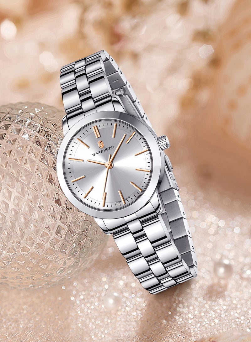 SAPPHERO Wrist Watch for Women Luxury Ladies Watches Women's Bracelet Watch Small Stainless Steel Analog Quartz 5ATM Waterproof Watches Gifts for Women - Image 3