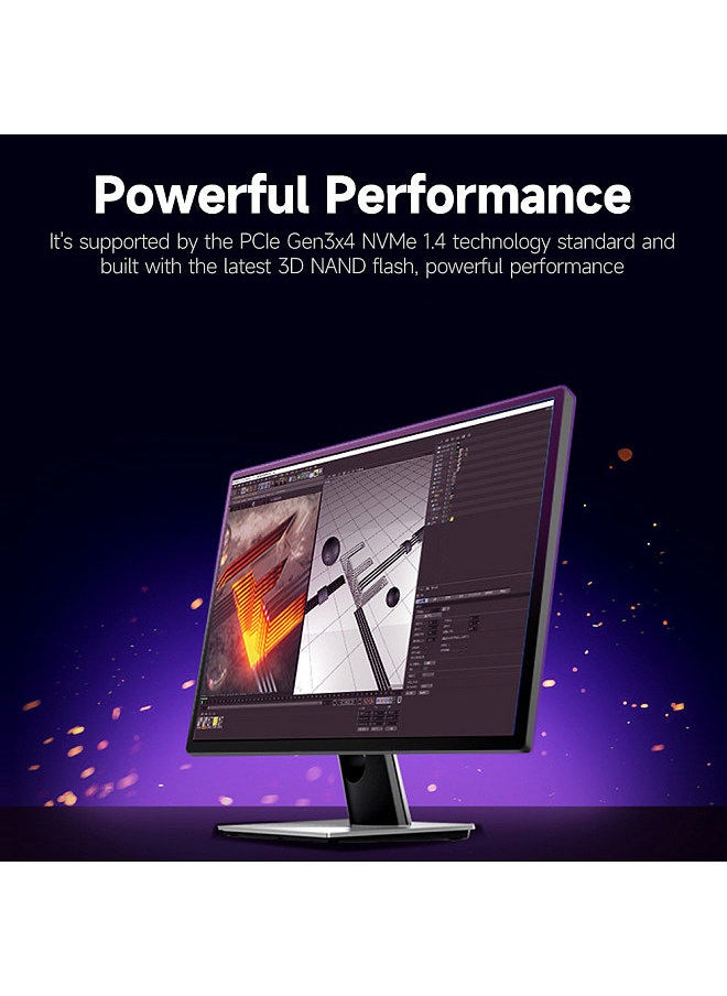 Lexar - NM620 2TB M.2 NVMe SSD Solid State Drive PCIe3.0 4-channel NVMe1.4 Standard up to 3300MB/s Read Speed Large Capacity - Image 1