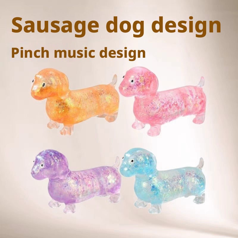 Shiny Dachshund Squishy Toy Stress Relief Ball