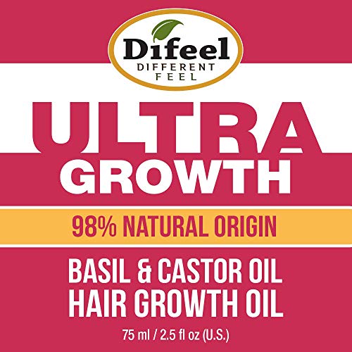 Difeel Ultra Hair Growth Oil Infused with Basil and Castor Oil 2.5 ounce (2-PACK) - Image 4