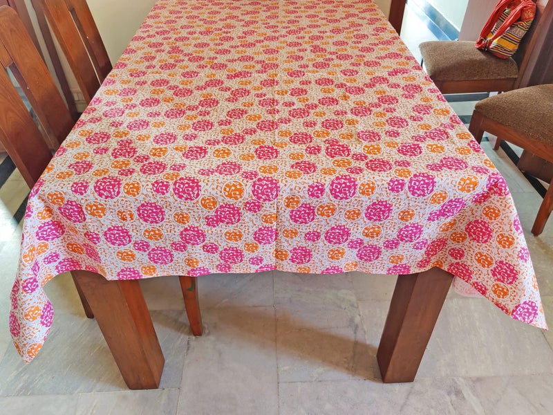 zebaya Home Pure Cotton Printed Dining | Patio | Picnic | Hotel Buffet | Table Top Cloth (4 Seater, 60x60 inches) (Multicolor (c) - Image 3