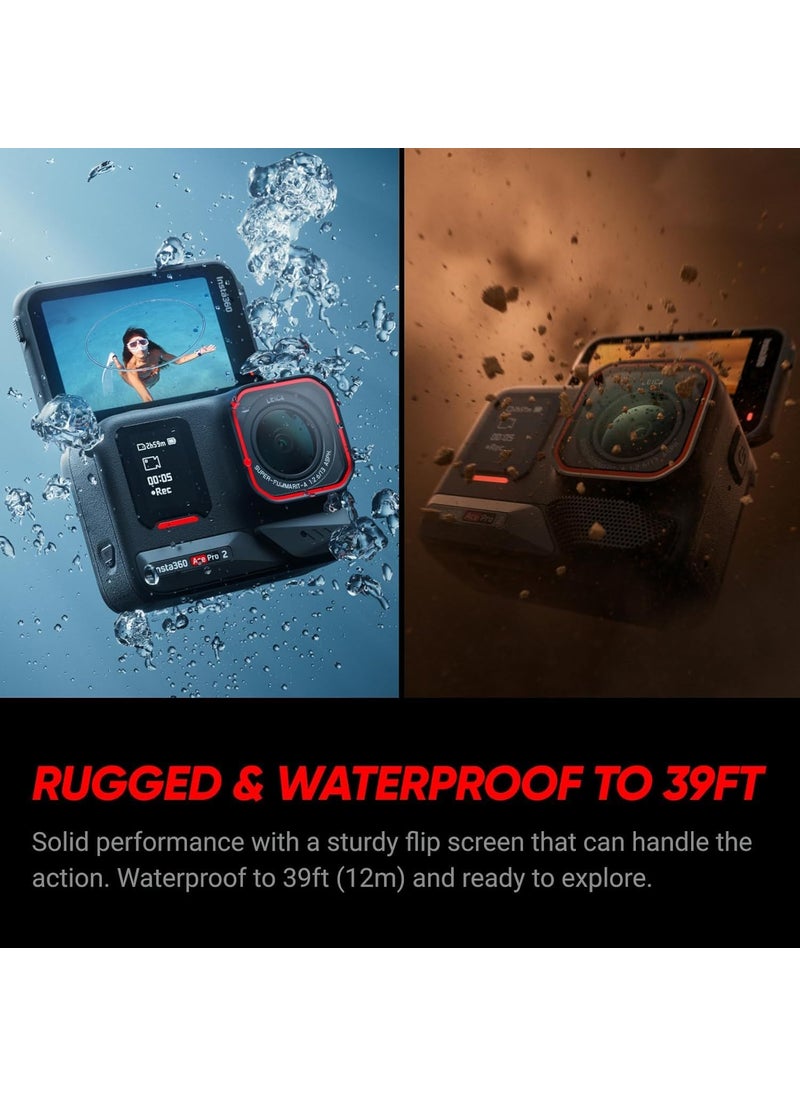 Insta360 Insta360 Ace Pro 2 Waterproof Action Camera Dual AIPowered Chip 8K30 113 50MP Sensor Active HDR Video Stabilization 25 Flip Screen  50 in 1 Accessory Kit  64GB Pro Card  More  - Image 5