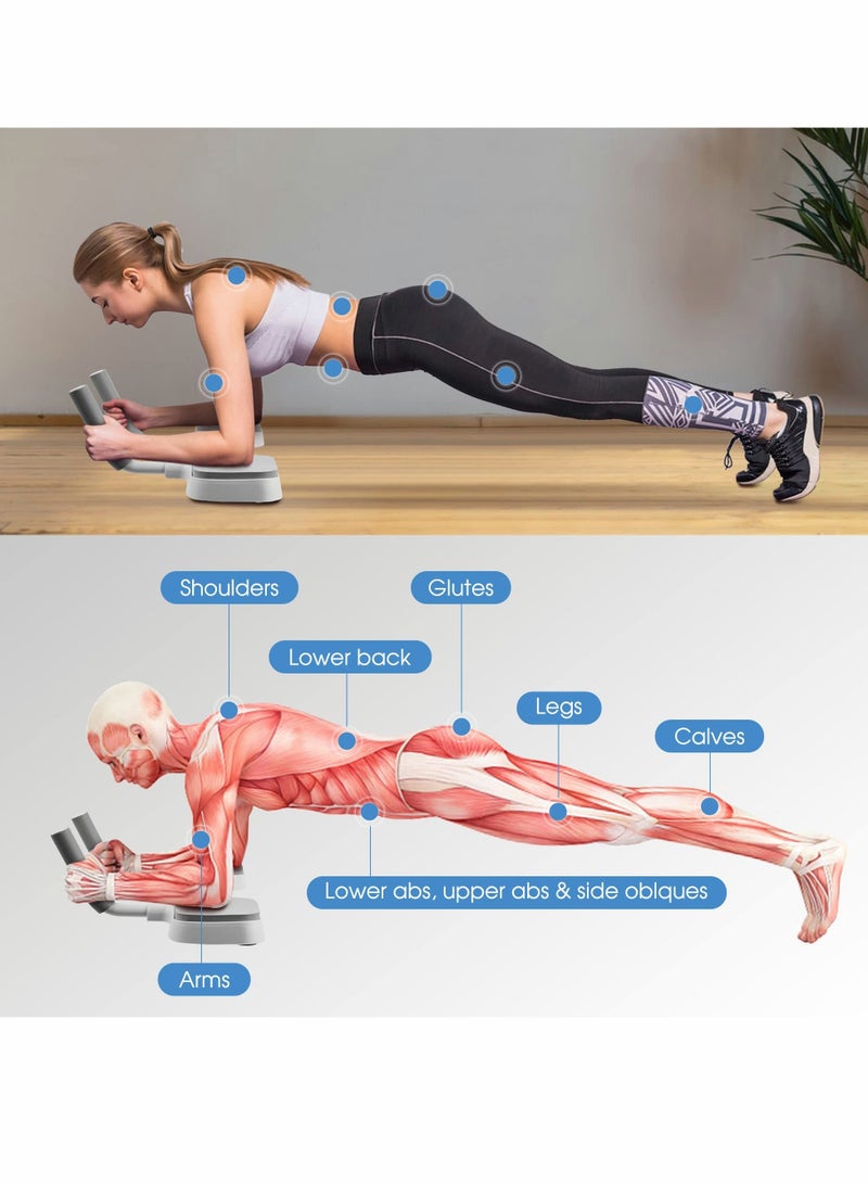 Plank Board Core Trainer with Timer Plank Trainer Multifunctional Plank Trainer,Push-up Stand Plank Support Device,For Home,Office Fitness Equipment Dynamic Core Training Anti slip Intelligent Timing