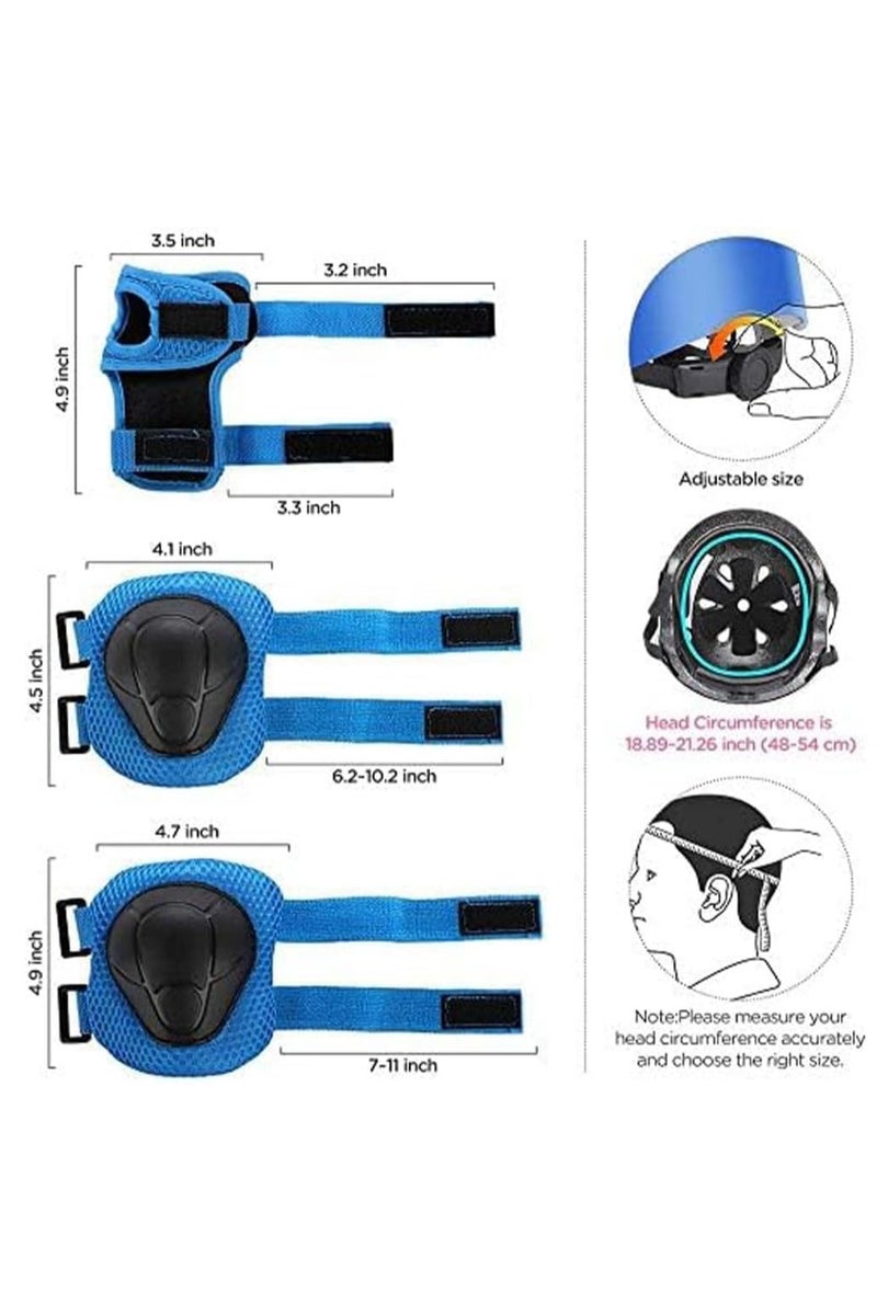 Kids Helmet and Pads Set, 7 in 1 Adjustable Helmet, Knee Pads, Elbow Pads, and Wrist Guards for Boys and Girls Ages 3-8, Protective Gear for Skateboarding, Biking, Scooters, and Hoverboards - Image 2