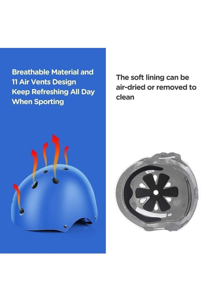 Kids Helmet and Pads Set, 7 in 1 Adjustable Helmet, Knee Pads, Elbow Pads, and Wrist Guards for Boys and Girls Ages 3-8, Protective Gear for Skateboarding, Biking, Scooters, and Hoverboards - Image 4