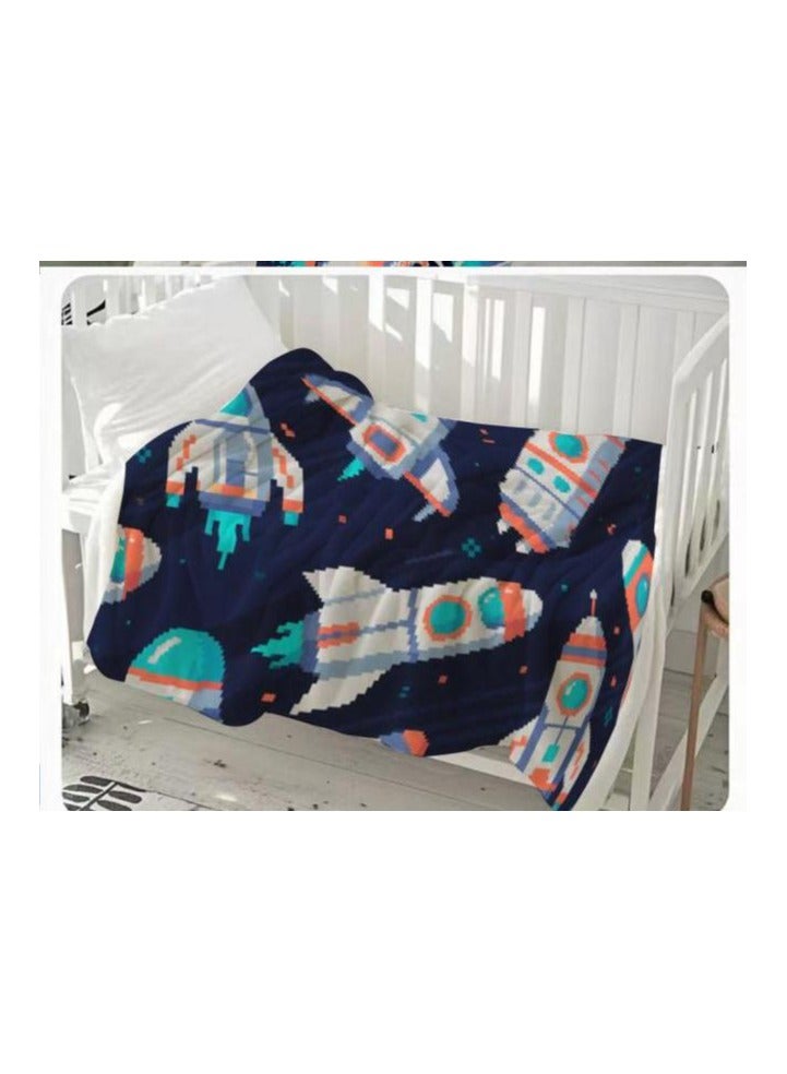 عام بطانية رقيقة من الفانيلا (دافئة ومريحة، ومناسبة للنوم واستخدام الألعاب وإزالة الغبار ومقاومة للرمل) 150 سم * 200 سم - 799 - Image 3