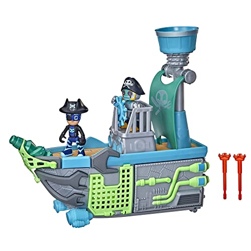 PJMASKS PJ Masks Sky Pirate Battleship Preschool Toy Vehicle Playset with 2 Action Figures Projectile Launchers and More for Ages 3 and Up - Image 1