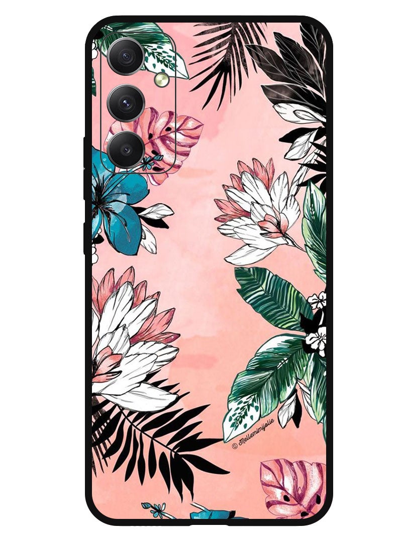 Theodor Protective Case Anti Scratch Shock Proof Bumper Cover For Samsung Galaxy M54 Flower and Leaves - Image 1