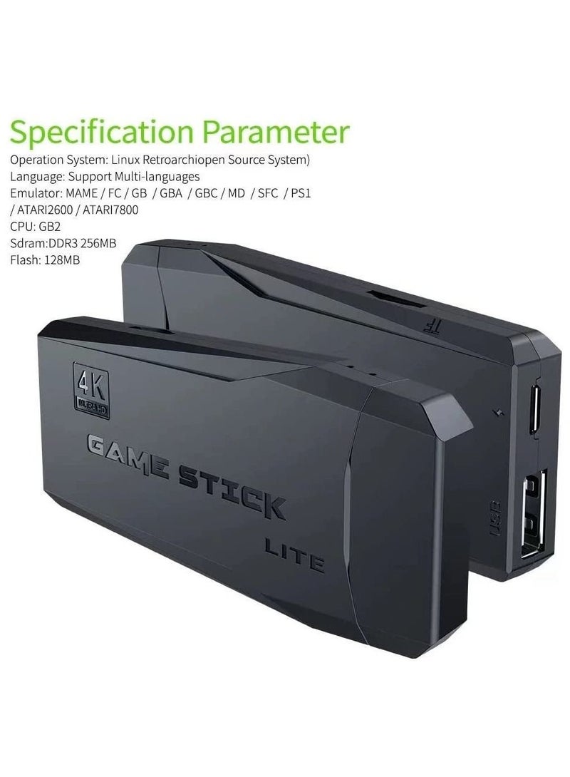 HD Classic Game Console, 10000+ Built-in Games, 9 Emulators Console, HDMI Output TV Video Games, High Definition Game Console with Dual 2.4G Wireless Controllers - Image 4