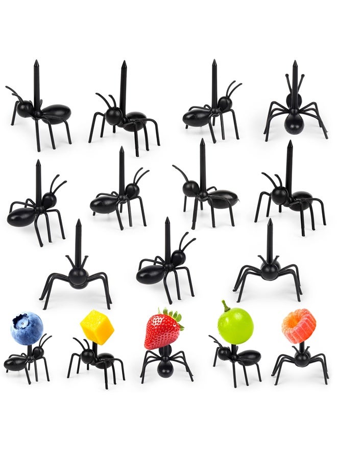 24 Pcs Ant Toothpicks, Ants Fruit Dessert Appetizer Fork, Reusable Ant Food Pick for Cake Snack Dessert Fruit Platter, Kitchen Birthday Party Baby Shower Wedding - Image 1