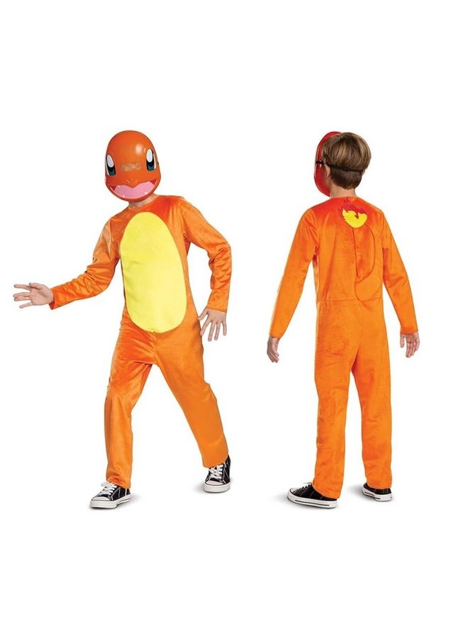 Disguise Pokemon Charmander Kids Costume, Children's Classic Character Outfit, Child Size Small (4-6) Orange  - Image 1