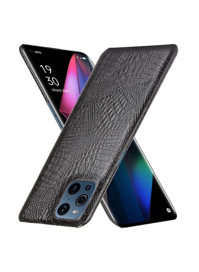 اس-توب جراب لهاتف OPPO Find X3 / X3 Pro مقاوم للصدمات مصنوع من جلد التمساح PC + PU - Image 2