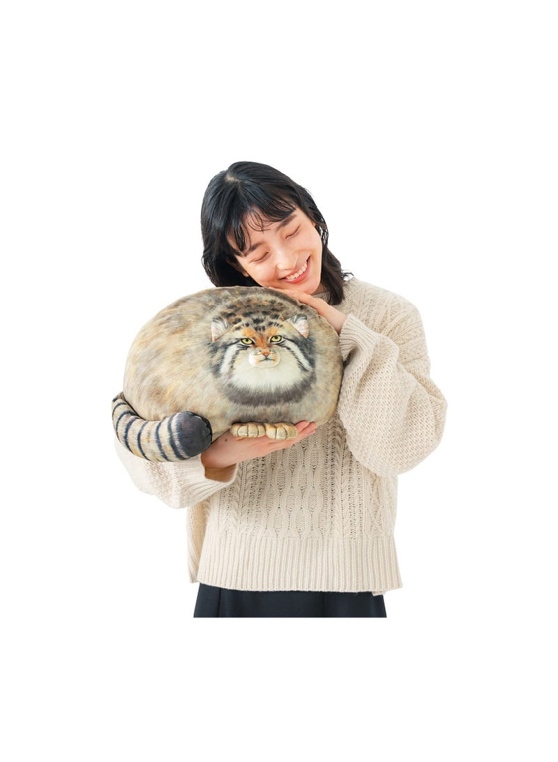 Cat Plush Body Pillow, 45 cm/18 inch, Pallas Cat Stuffed Animal, Steppe Cat Cute Plushies for Girls, Soft Plush Pillow, Kitten Plush Throw Pillow Doll Big Plush Toy Decoration Doll Gift for Kids