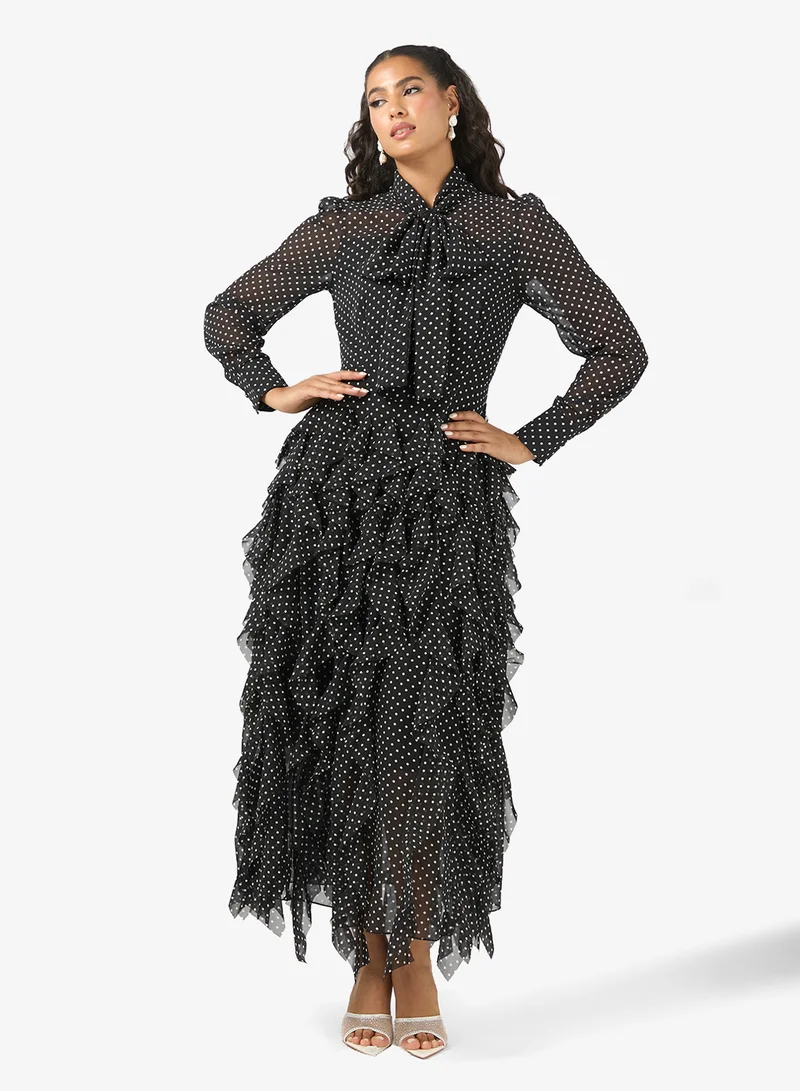 Ruffle A-line Dress
