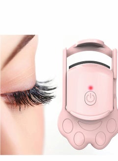 Heated Eyelash Curlers Cat Claw shaped Used for Eyelash Shaping and Curling USB Charging Convenient to Carry Pink Cute for Girls