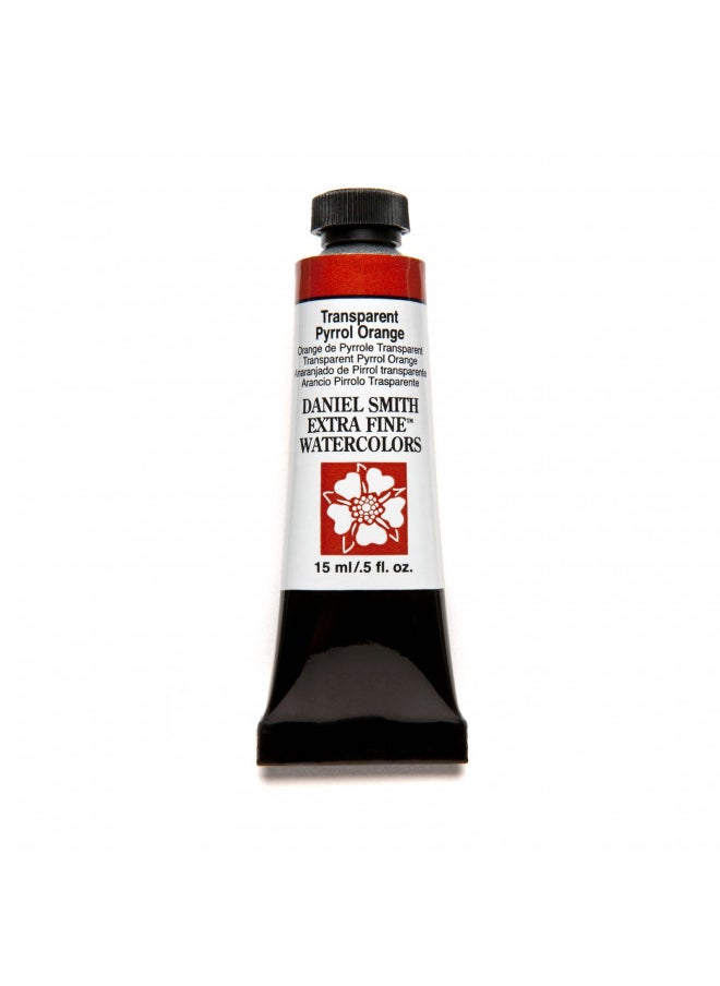 Daniel Smith DANIEL SMITH 284600187 Extra Fine Watercolor 15ml Paint Tube, Transparent Pyrrol Orange, 0.5 Fl Oz (Pack of 1)  - Image 2