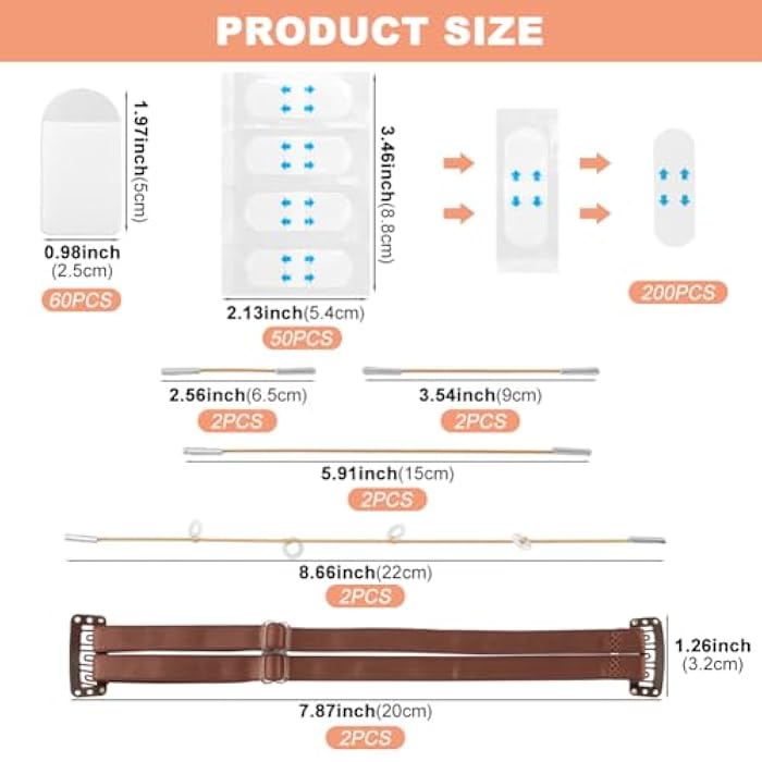 PUXING 270pcs Face Lift Kit Face Tape Lifting Invisible Neck Tape Lifting Invisible Facelift Band Sagging Skin Facial Liftings Stickers(COLOR:clear) - Image 2