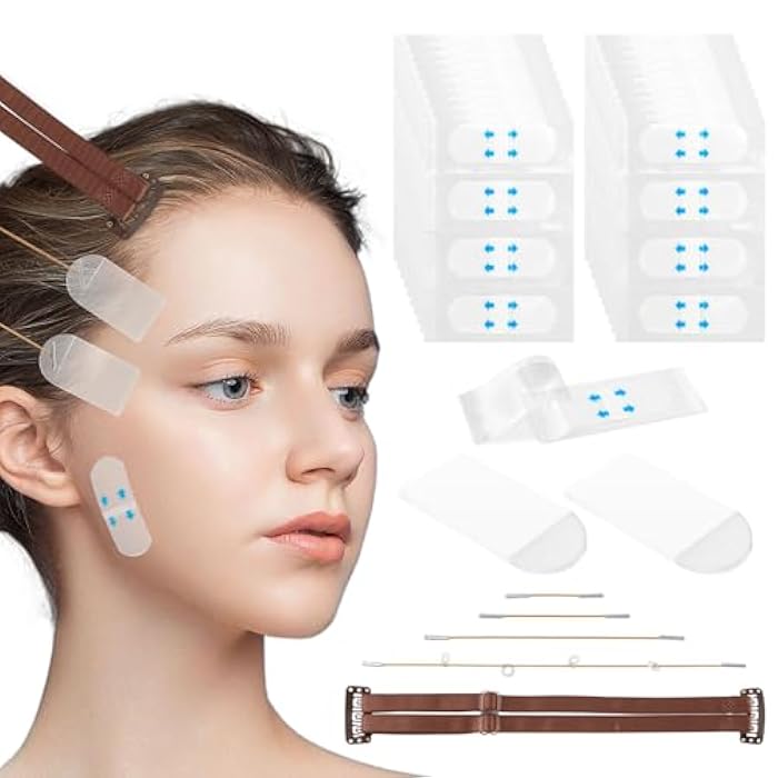 PUXING 270pcs Face Lift Kit Face Tape Lifting Invisible Neck Tape Lifting Invisible Facelift Band Sagging Skin Facial Liftings Stickers(COLOR:clear) - Image 1