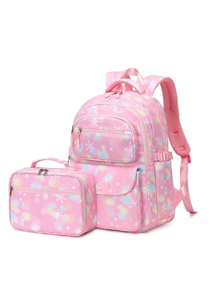 SKT Shiketro Two-Piece Student Schoolbag Outdoor Printed Waterproof Backpack - Image 3